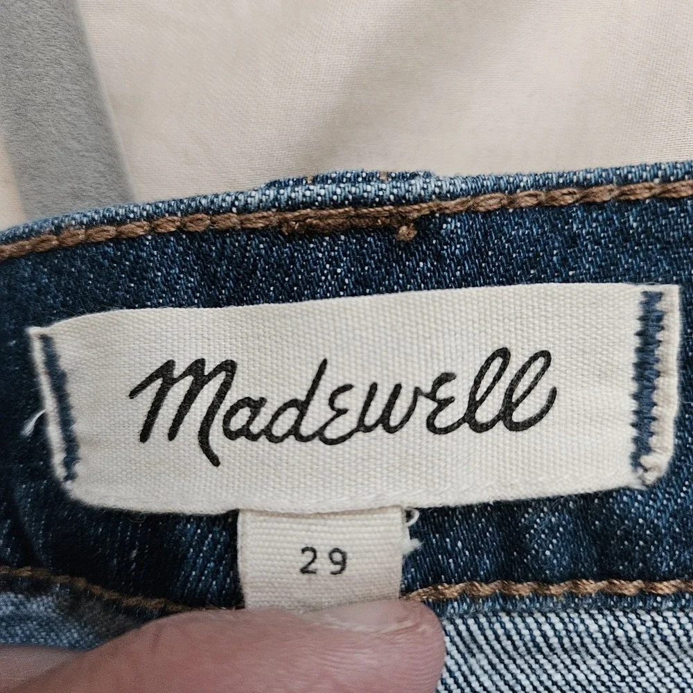 Madewell Denim Frayed Cut Off Jean Mini Skirt Size 29 Western Festival